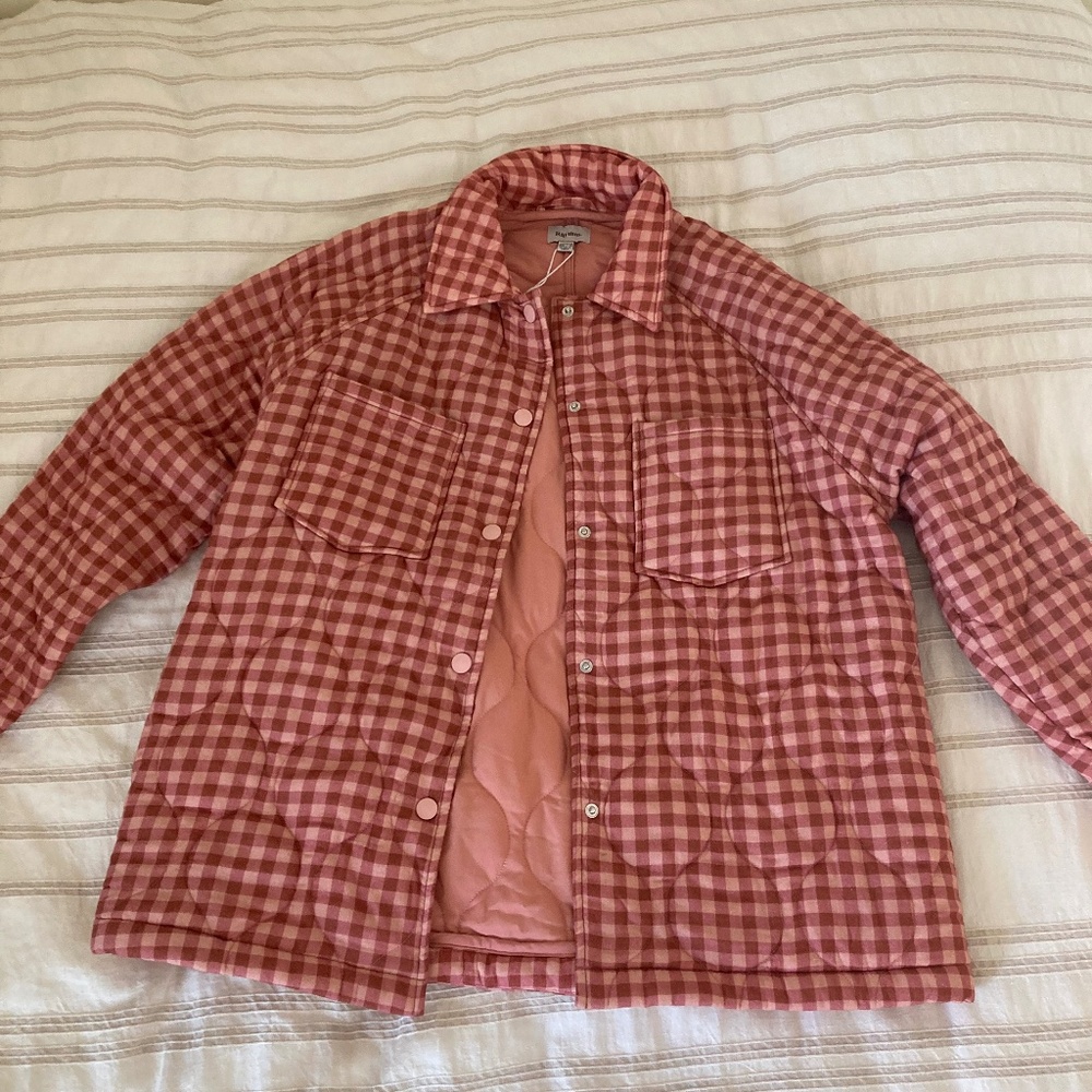 NWT Rhythm Lola Check Quilted Jacket